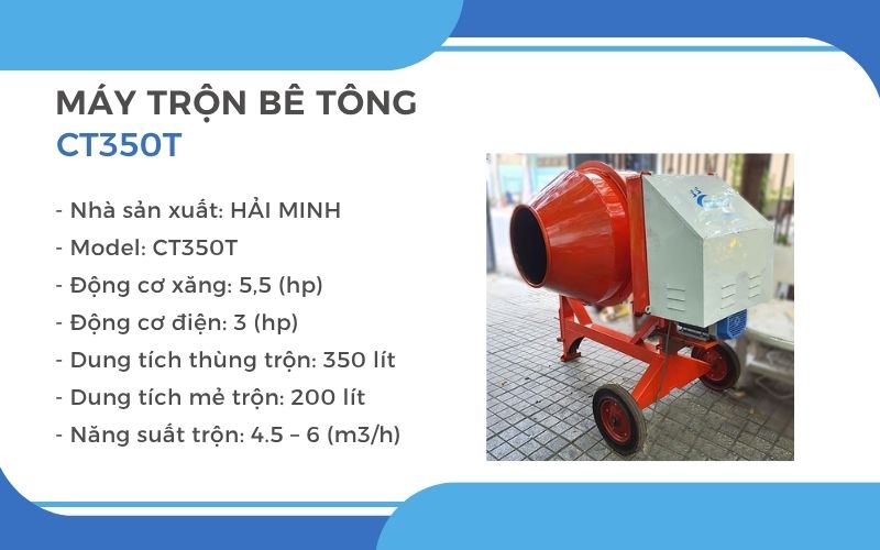 Máy trộn bê tông CT350T
