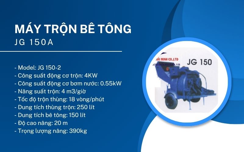 Máy trộn bê tông JG 150A