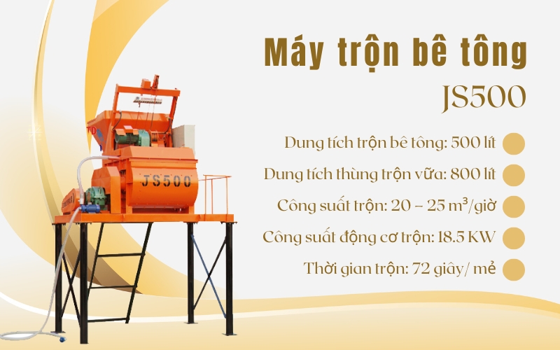 Máy trộn bê tông JS500