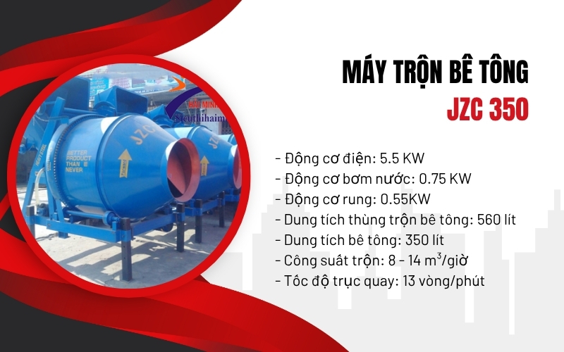 Máy trộn bê tông JZC 350