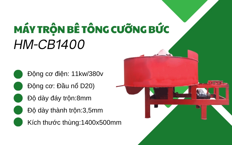 Máy trộn bê tông cưỡng bức HM-CB1400