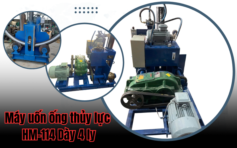Máy uốn ống thủy lực HM-114 D​ày 4 ly