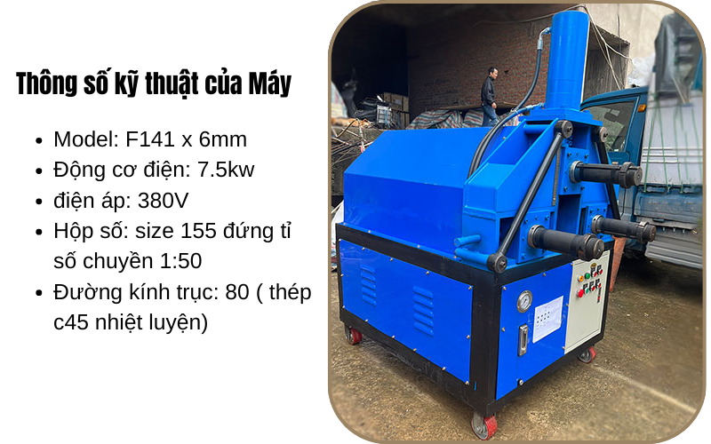 Máy uốn ống thủy lực HM-114 Dày 6 ly