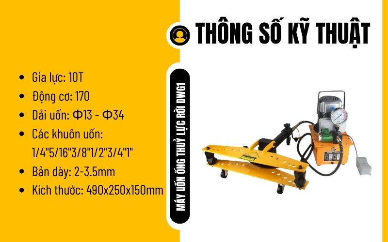 Máy uốn ống thuỷ lực rời DWG1