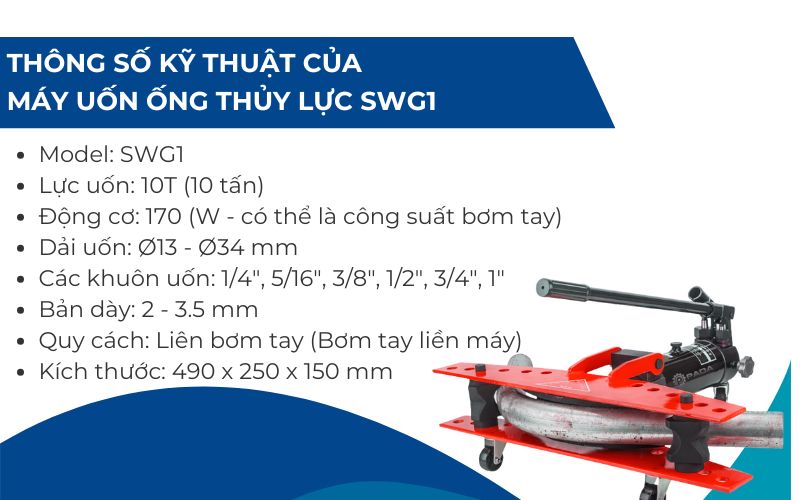 Máy uốn ống thủy lực SWG1