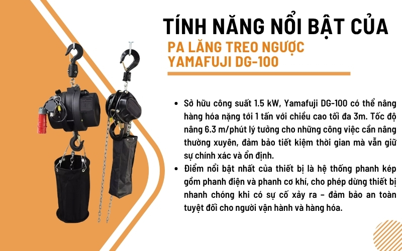 Tính năng nâng hạ mạnh mẽ, vận hành an toàn