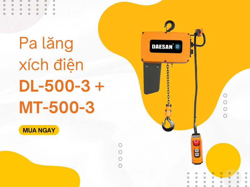 Pa lăng xích điện DL-500-3 + MT-500-3