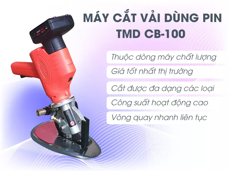 giới thiệu Máy cắt vải chạy pin TMD CB-100