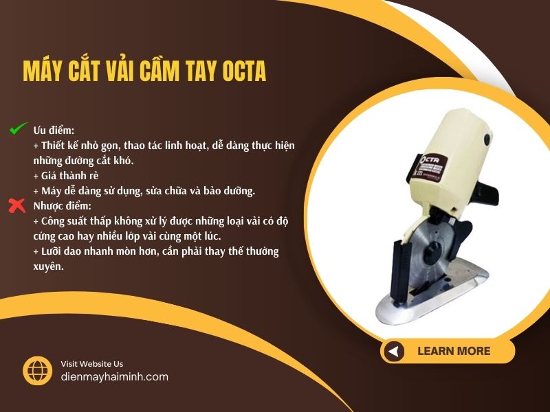 Thương hiệu máy cắt vải cầm tay Octa – Trung Quốc