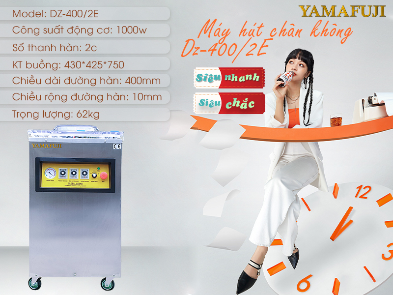 Thông số kỹ thuật máy đóng gói hút chân không Yamafuji DZ-4002E