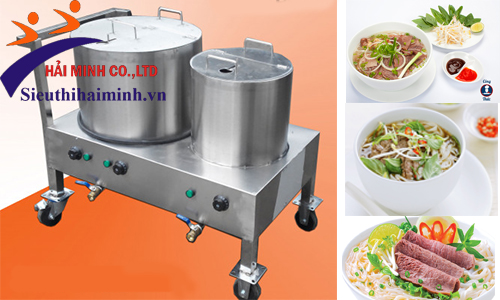 Nồi Nấu Phở Hải Minh Điện Đôi HM 20-80 (bánh xe) (Inox 304)