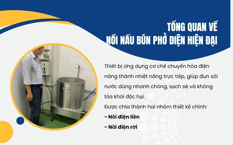 Tổng quan về nồi nấu bún phở điện hiện đại