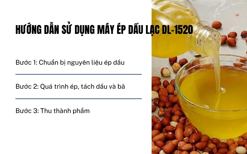 Hướng dẫn sử dụng Máy ép dầu lạc DL-1520