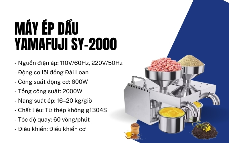 Máy ép dầu Yamafuji SY-2000