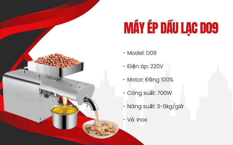 Máy ép dầu lạc D09