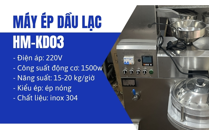 Máy ép dầu lạc HM-KD03