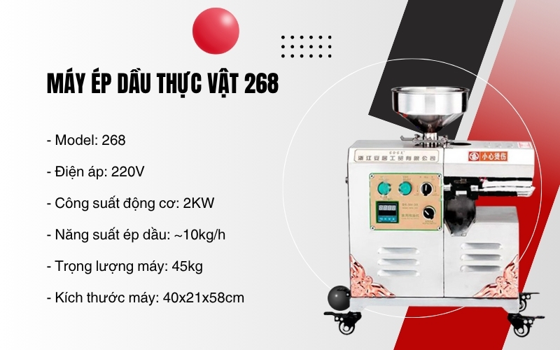Máy ép dầu thực vật 268