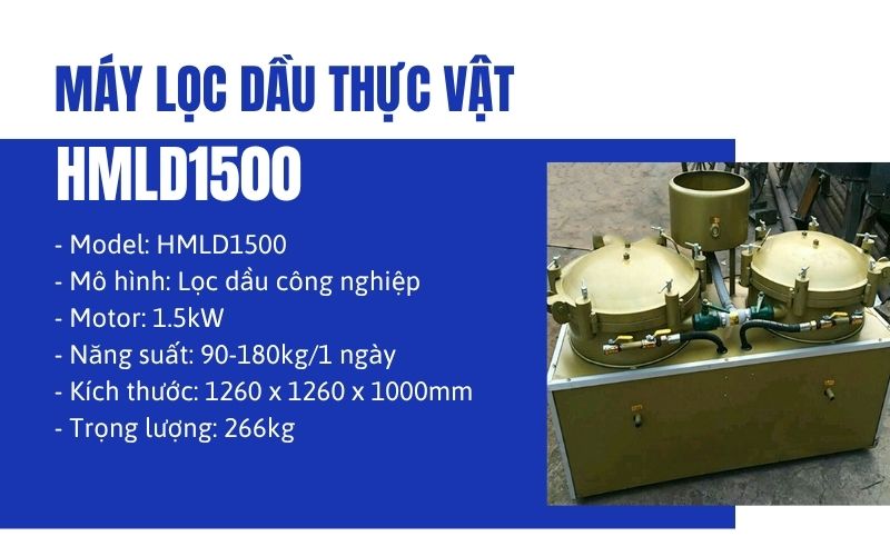Máy lọc dầu thực vật HMLD1500