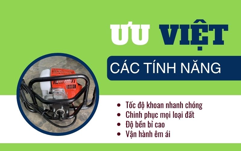 Các tính năng ưu việt của máy khoan đất 2 thì Yataka CS-630
