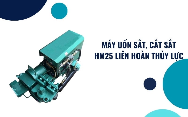 Máy uốn sắt, cắt sắt HM25 liên hoàn thủy lực