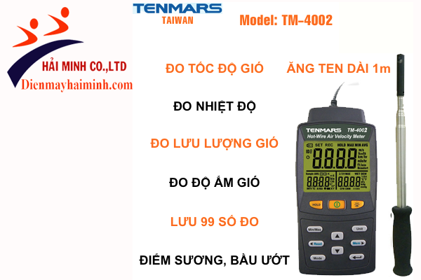 Thiết bị đo tốc độ gió cầm tay Tenmars TM-4002