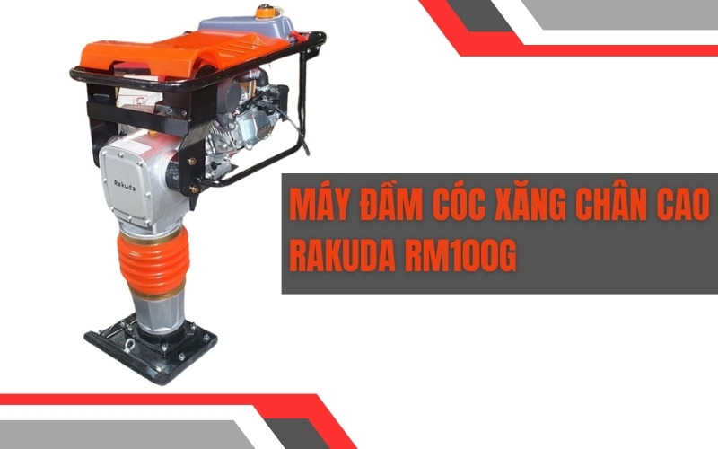 Máy đầm cóc xăng chân cao Rakuda RM100G