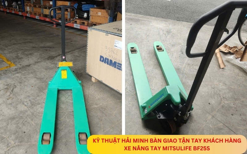 ảnh thực tế xe nâng tay Mitsulife BF25S-1