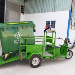 Xe điện 3 bánh chở rác thùng 660L HM-EV660L